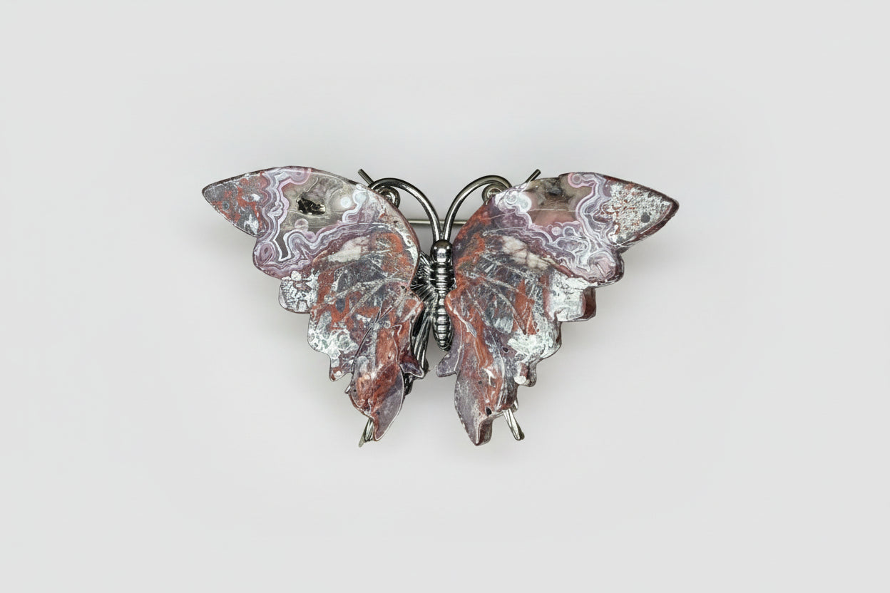 Mexican Lace Agate Butterfly