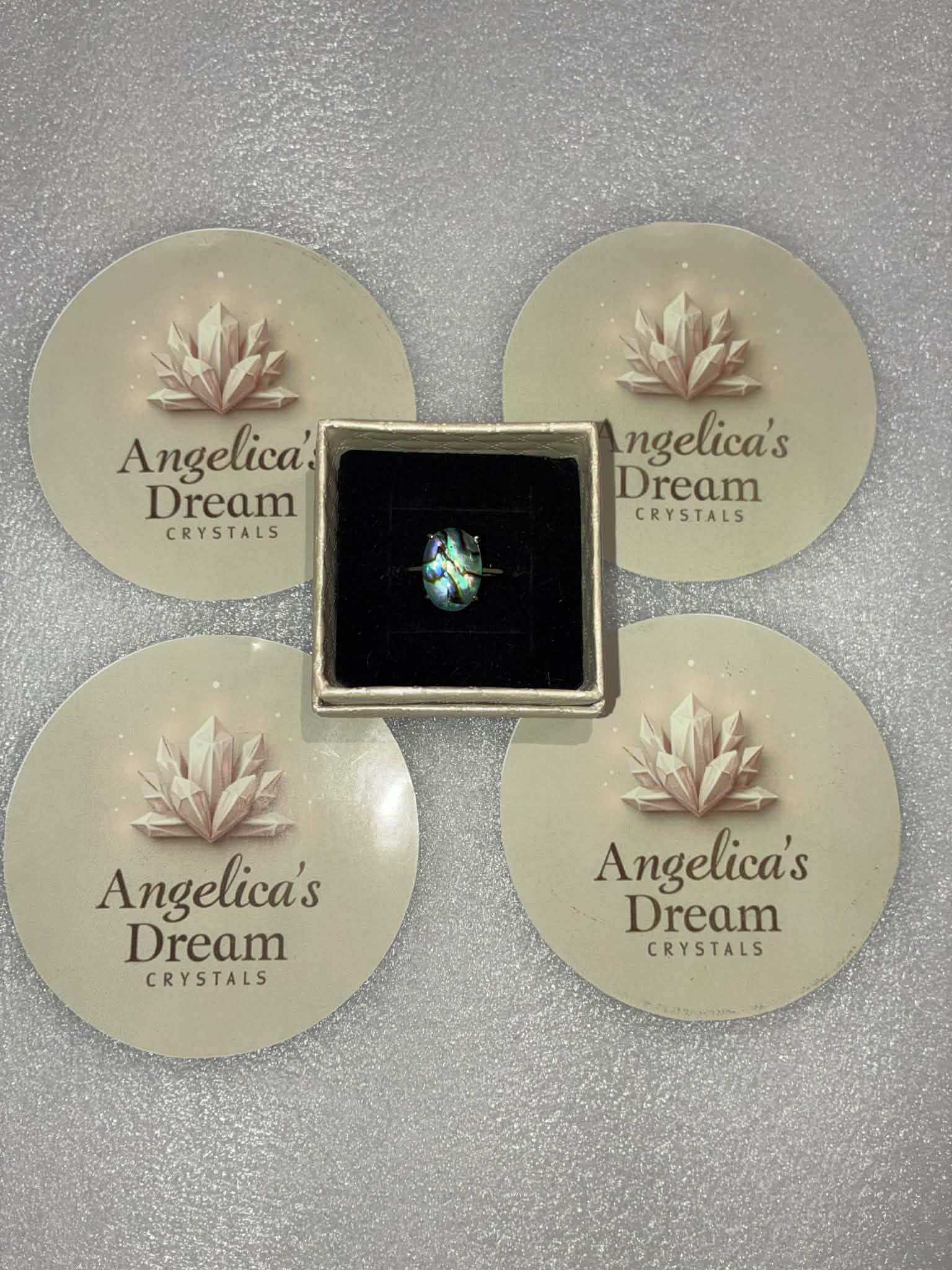 Abalone Sterling Silver Adjustable Ring