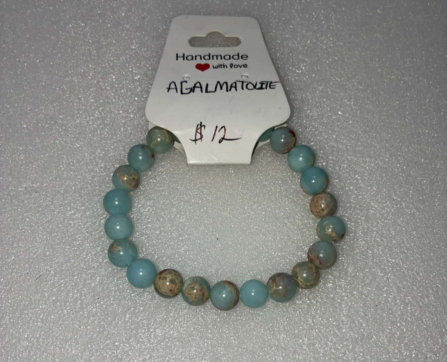 Agalmatolite bracelet 8mm