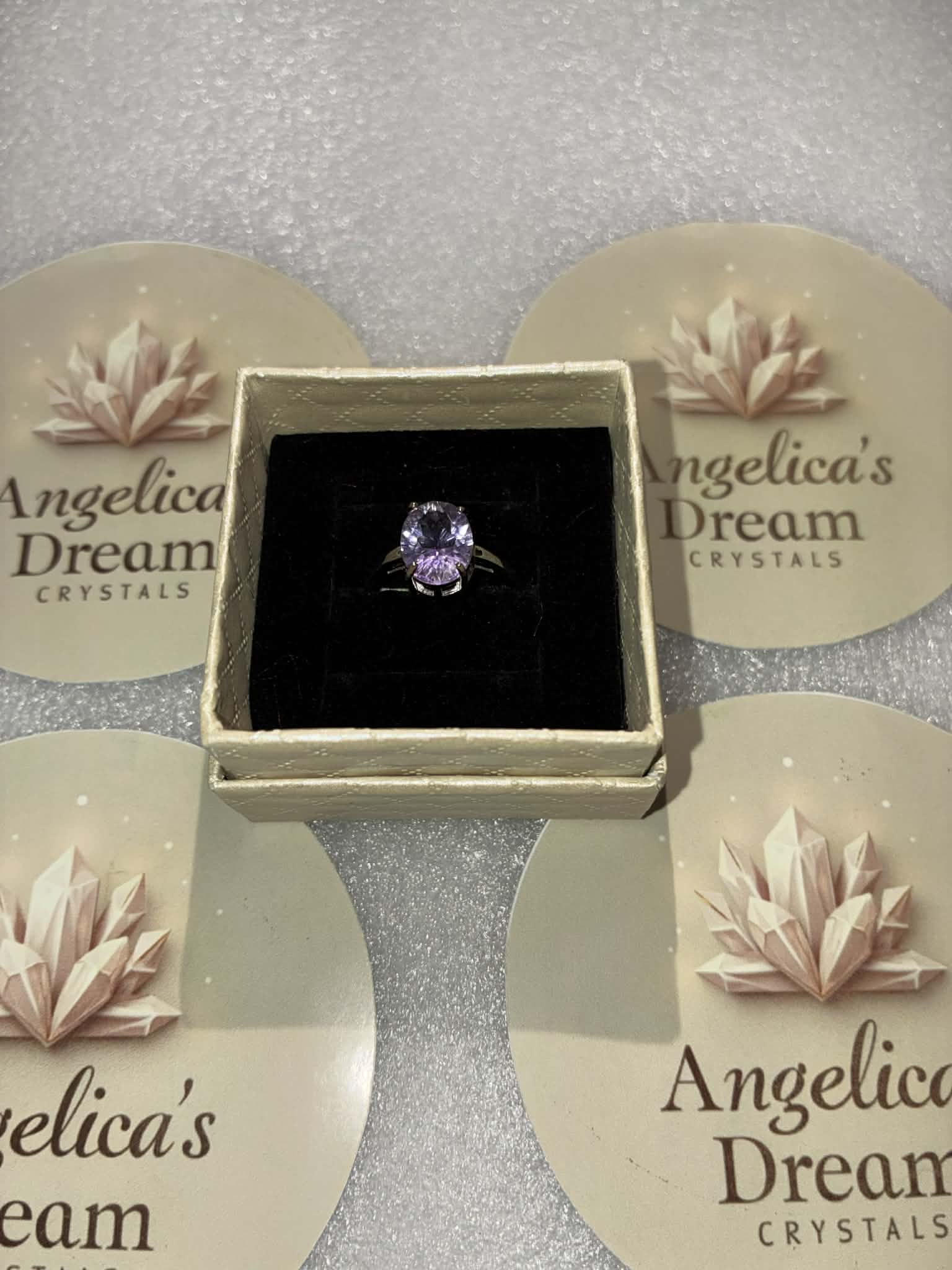 Amethyst Sterling Silver Adjustable Ring
