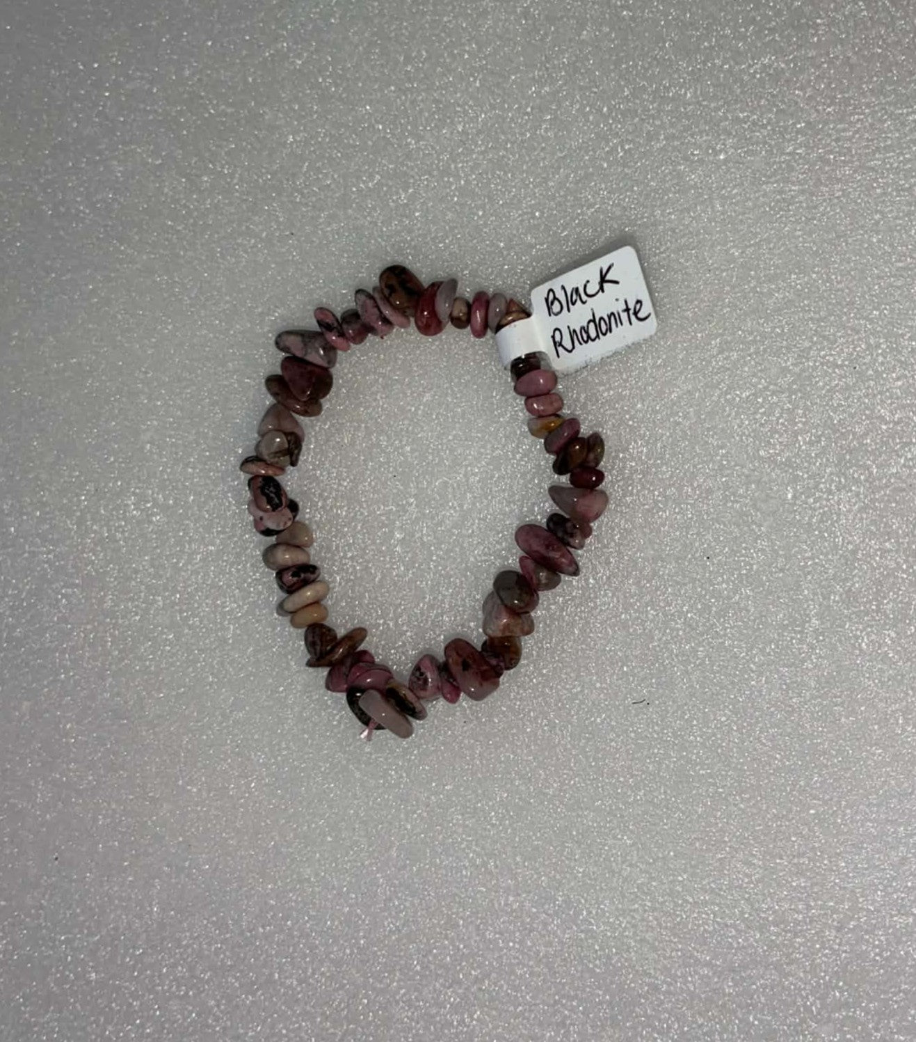 Black Rhodonite Chipped Bracelet