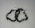 Black Rutilated Quartz Chipped Bracelet