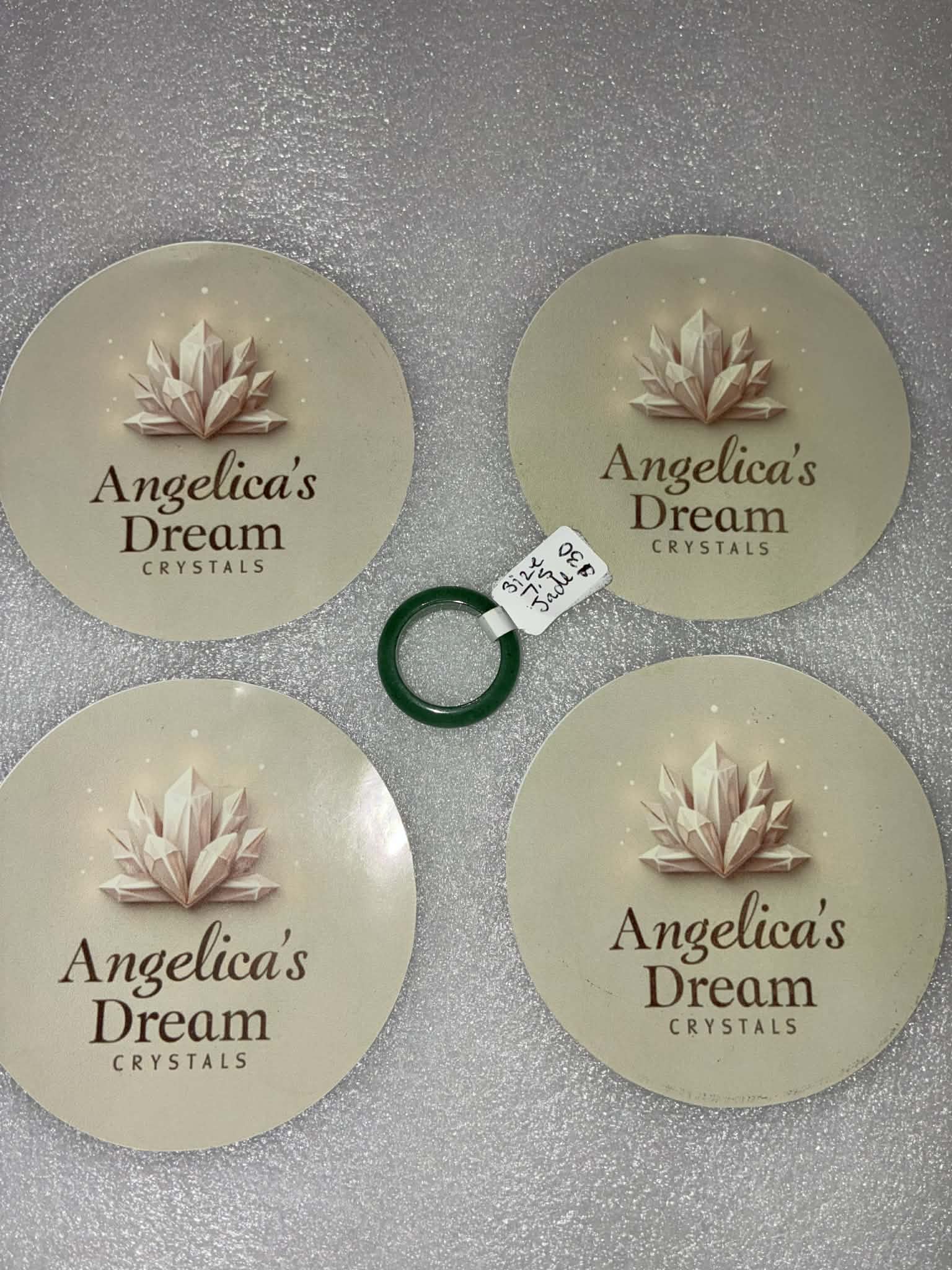 Jade Bangle Ring Size 7.5 band thickness is 6mm