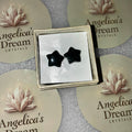 Moss Agate Star Sterling Silver Earrings