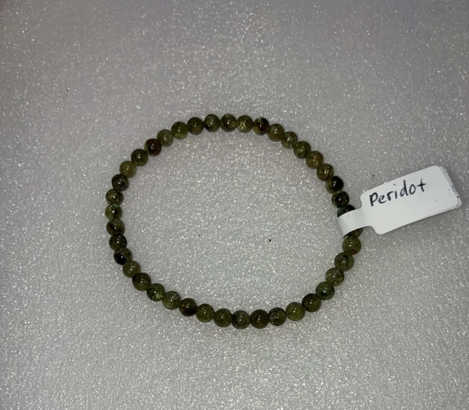 Peridot Bracelet 4mm