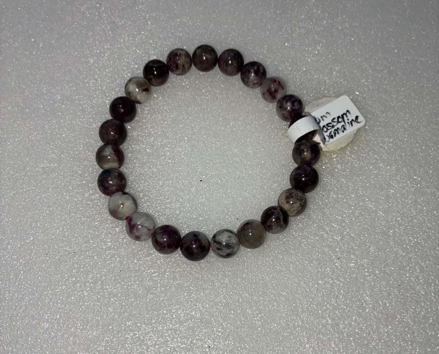 Plum Blossom Tourmaline Bracelet 8mm
