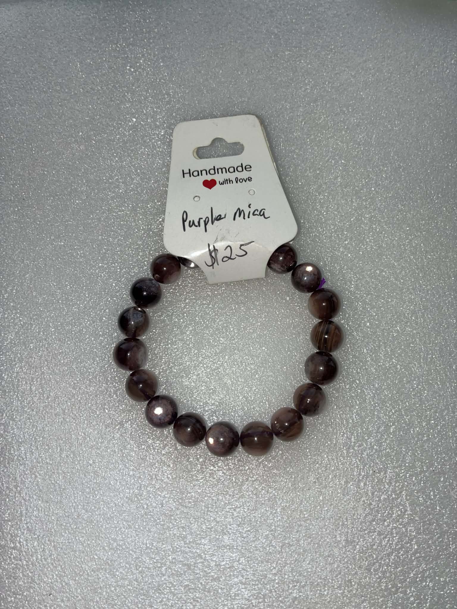 Purple Mica (lepidolite) bracelet 10mm (Copy)