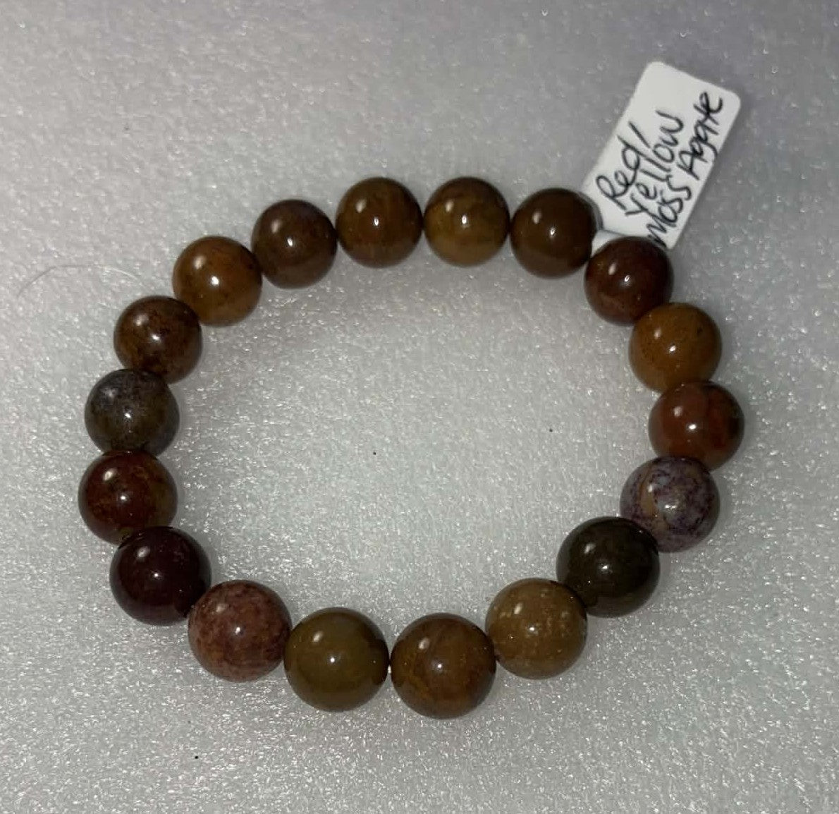 Red Yellow Moss Agate 10mm