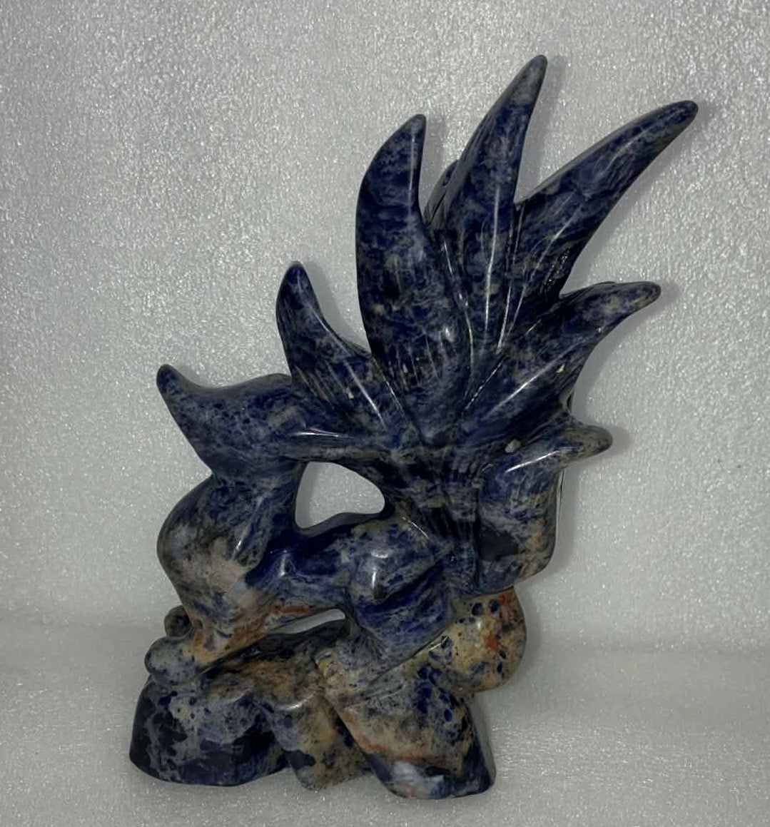 Sodalite 9 Tails Fox Carving