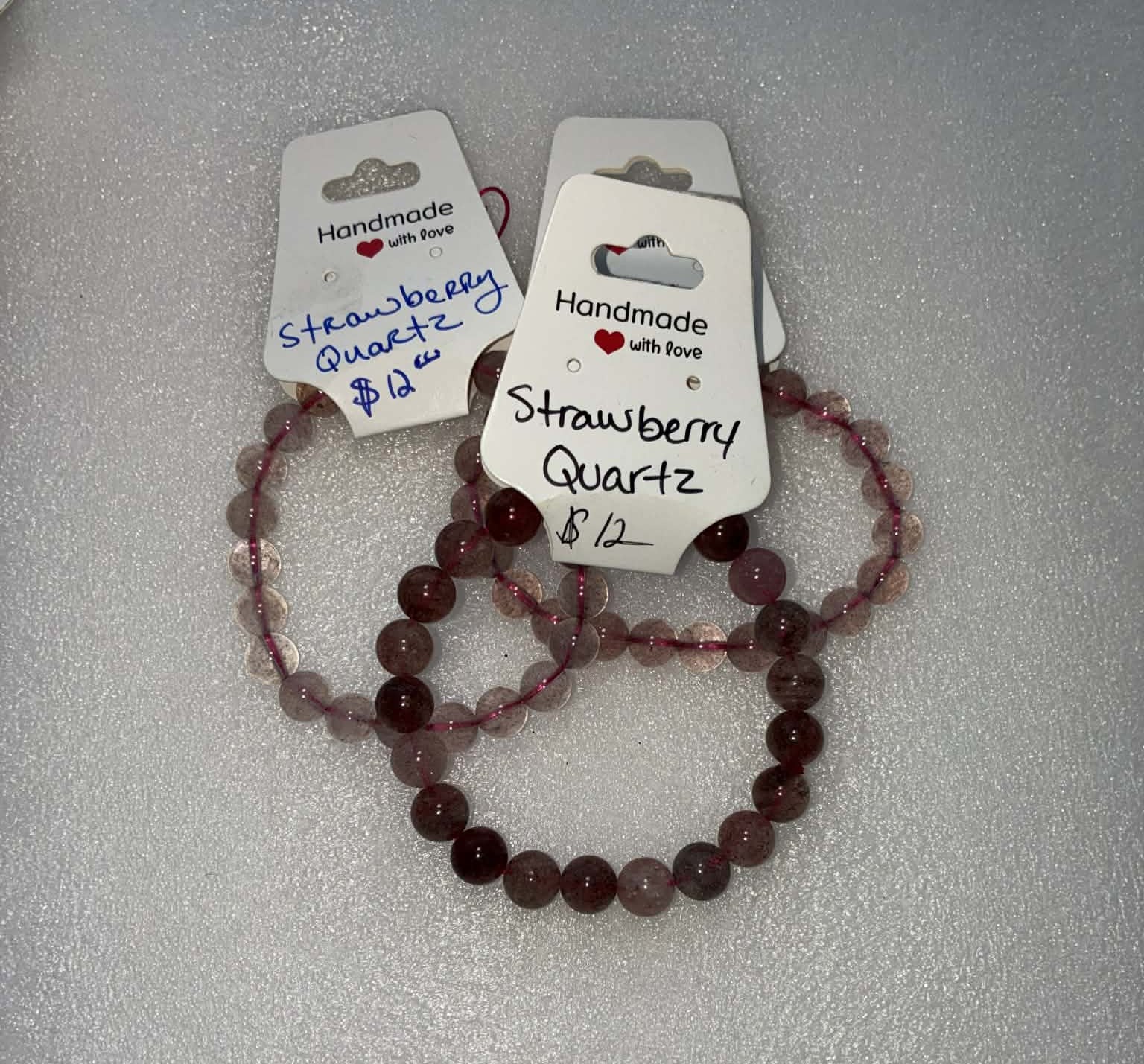 Strawberry Quartz Bracelet 8mm-9mm