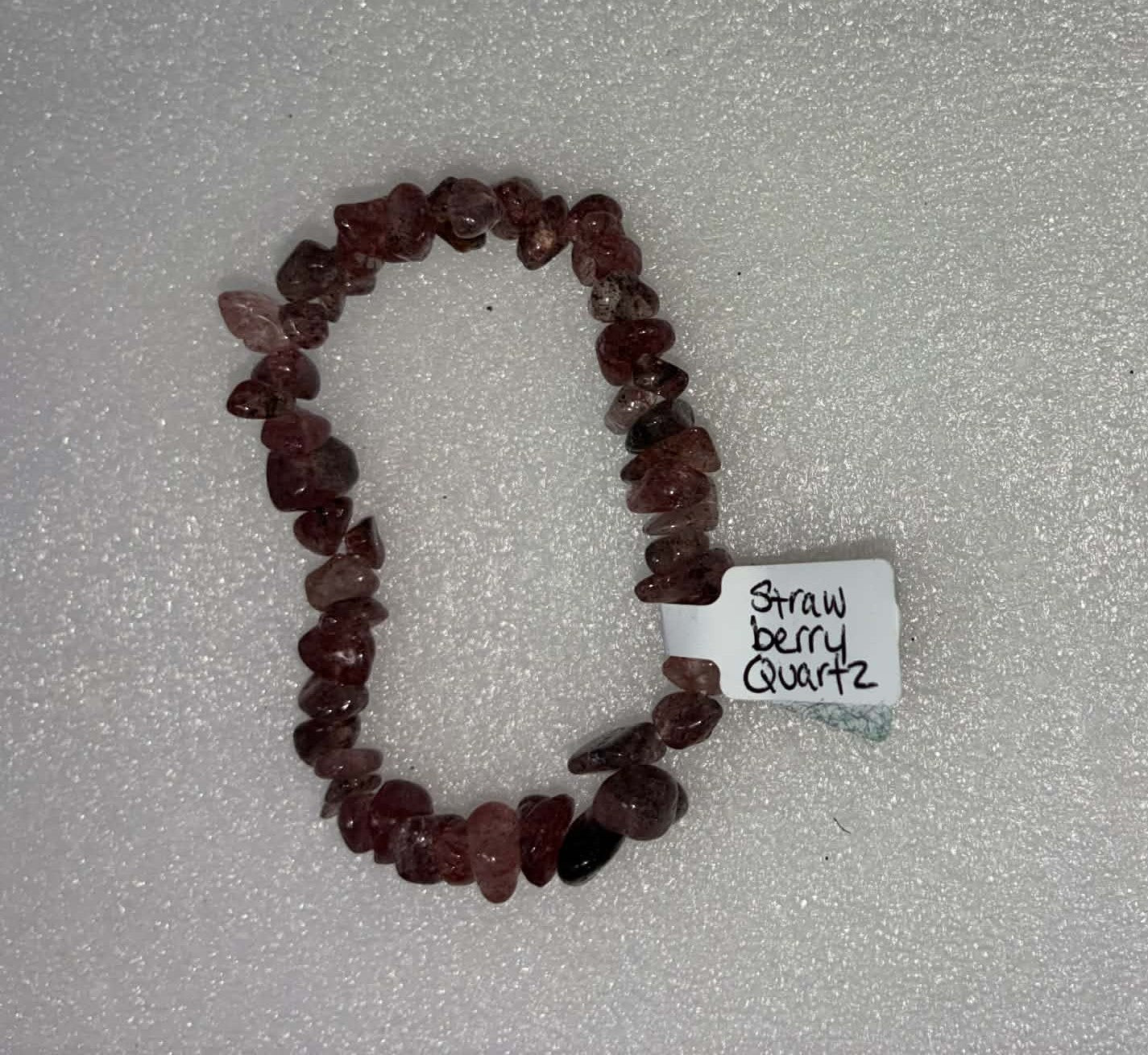 Strawberry Quartz Chipped Bracelet