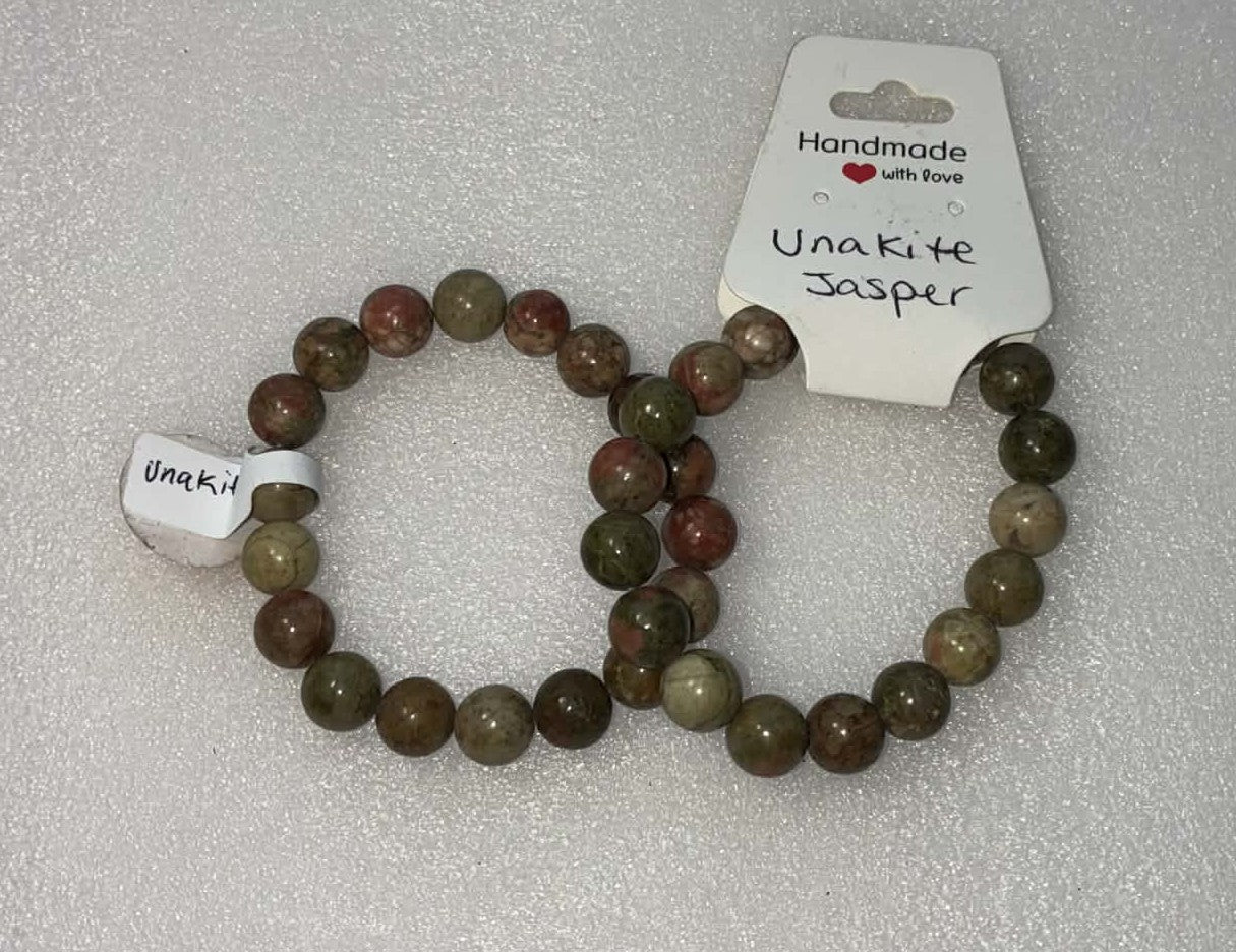 Unakite Jasper Bracelet 10mm