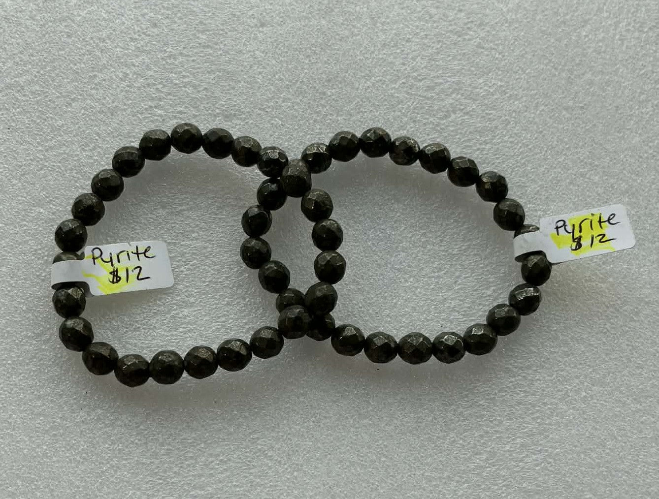 Faceted Pyrite Bracelet 8mm