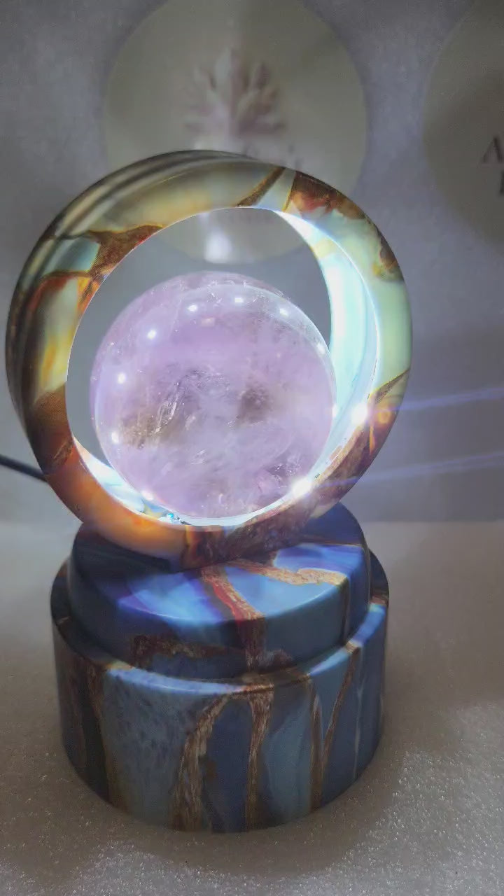 Rotating Sphere holder with lights