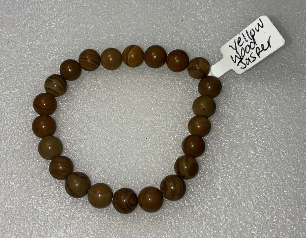 Yellow Wood Jasper Bracelet 8mm